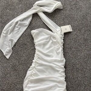 Peppermayo White Scarf Dress